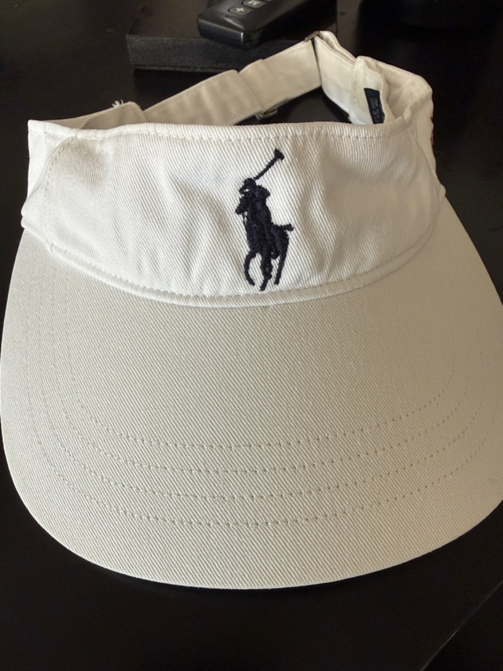 Ralph Lauren White Visor with Polo Logo